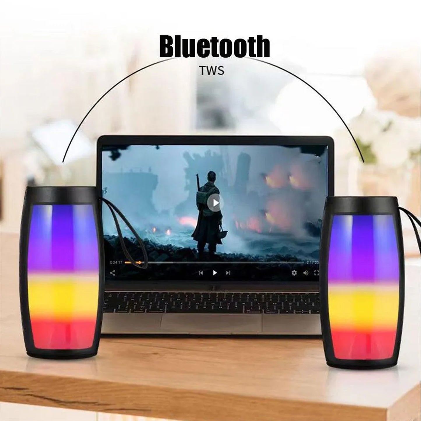 6063 Wireless Bluetooth Speaker Disco Light Speaker For Traveling  Party   Home  Office Use Best Speaker